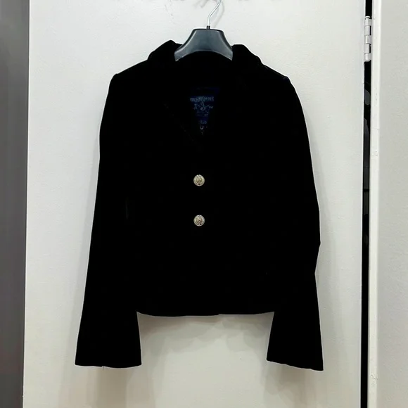 EUC True Religion Embroidered Back Velour Blazer - Picture 2 of 7